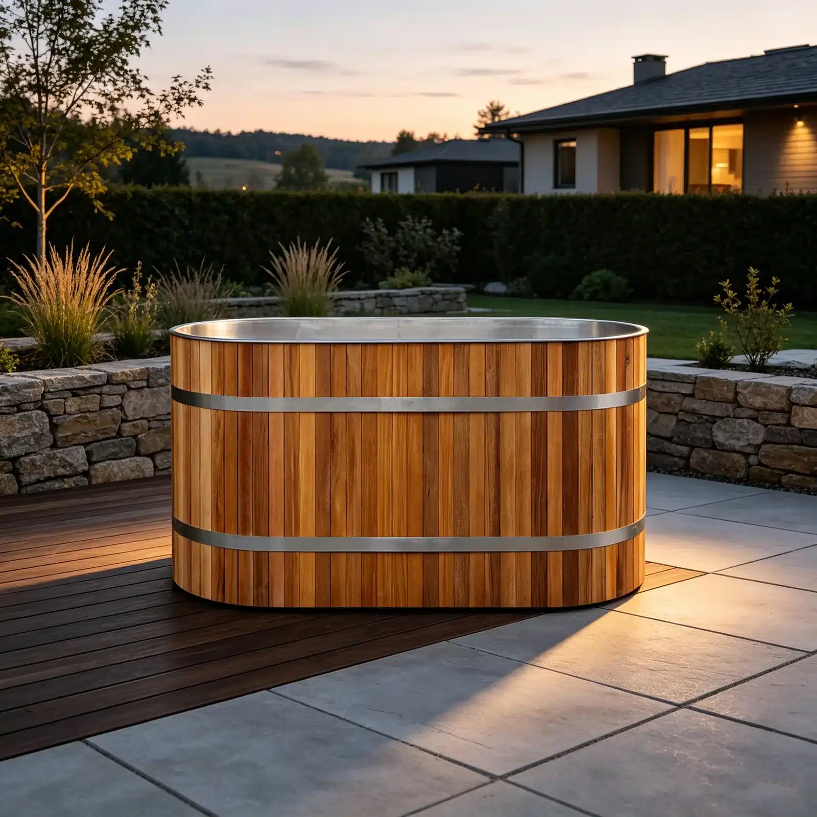 Bropool CT-04 cold plunge in an illustrative outdoor application setting