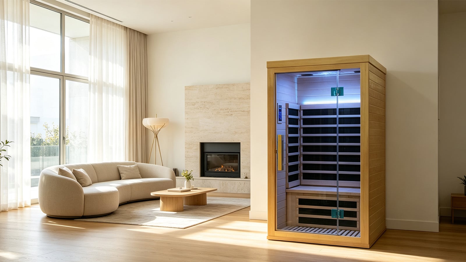 Bropool IS-1101 sauna in an illustrative product scene