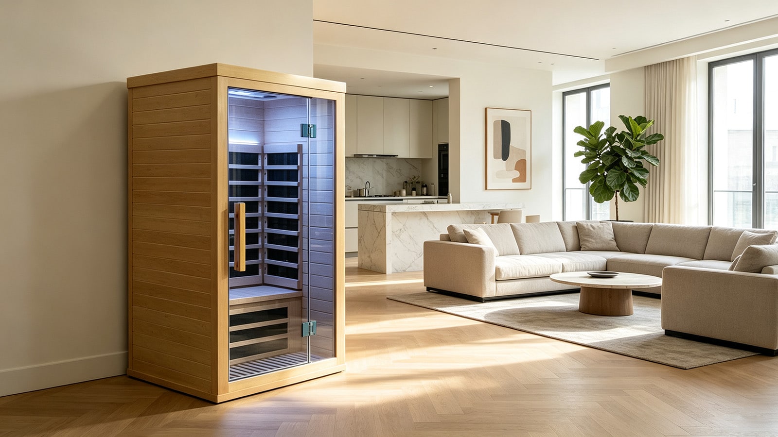 Bropool IS-1101 sauna in an illustrative product scene