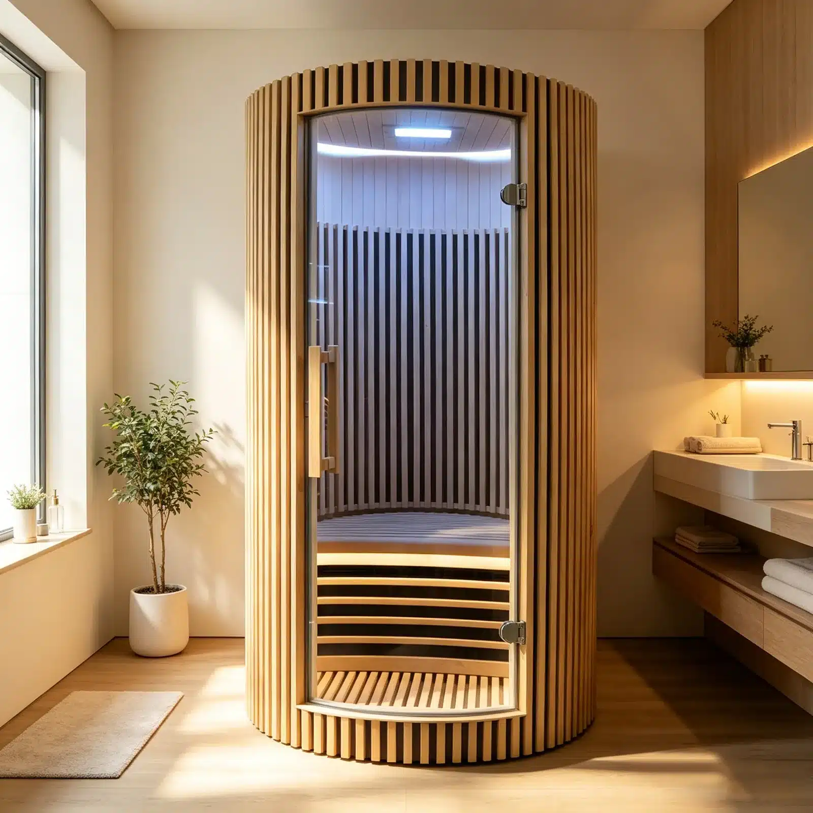 Bropool IS-1205 product in an illustrative one-person indoor wellness setting