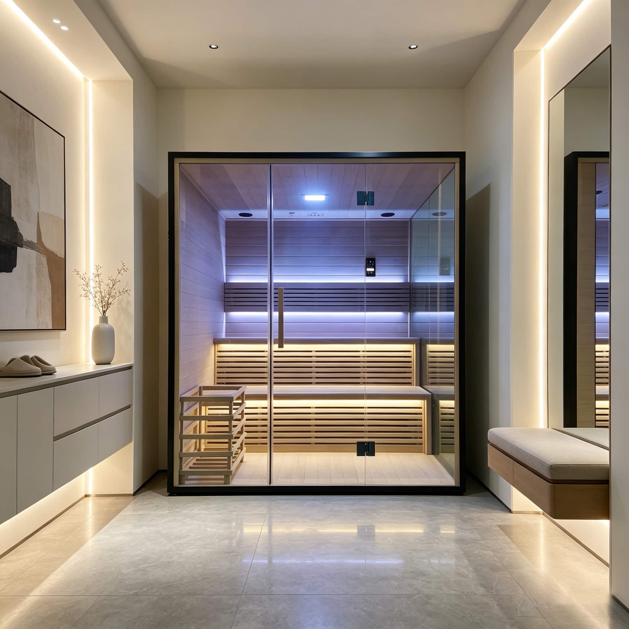 Bropool IS-T8 sauna in an illustrative product scene