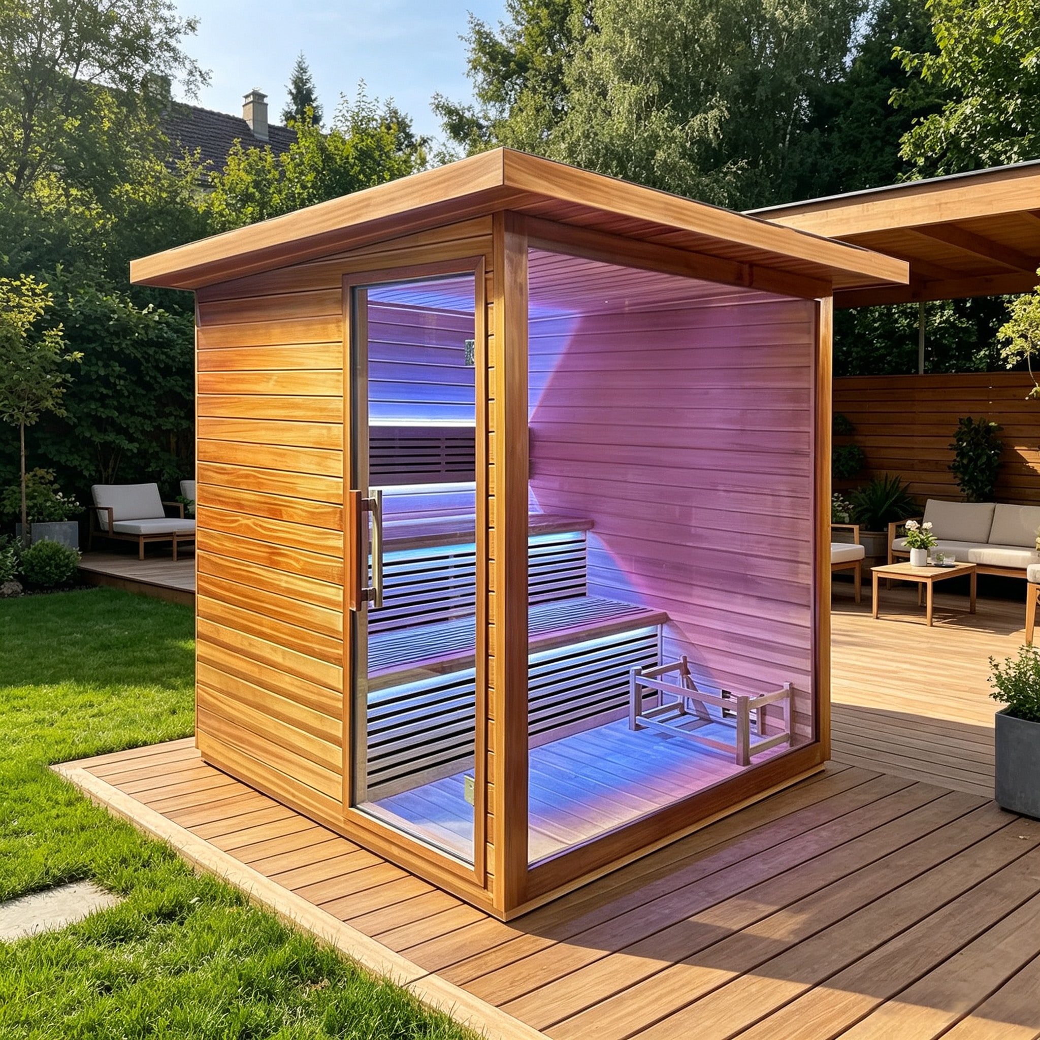 Bropool outdoor sauna base model for OEM and private-label configuration