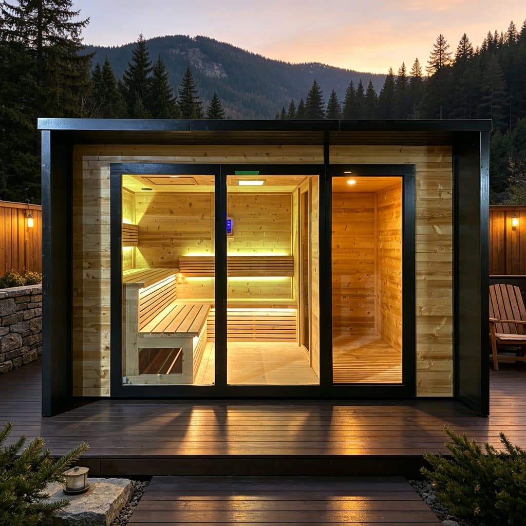 Bropool OS-1103 sauna in an illustrative product scene