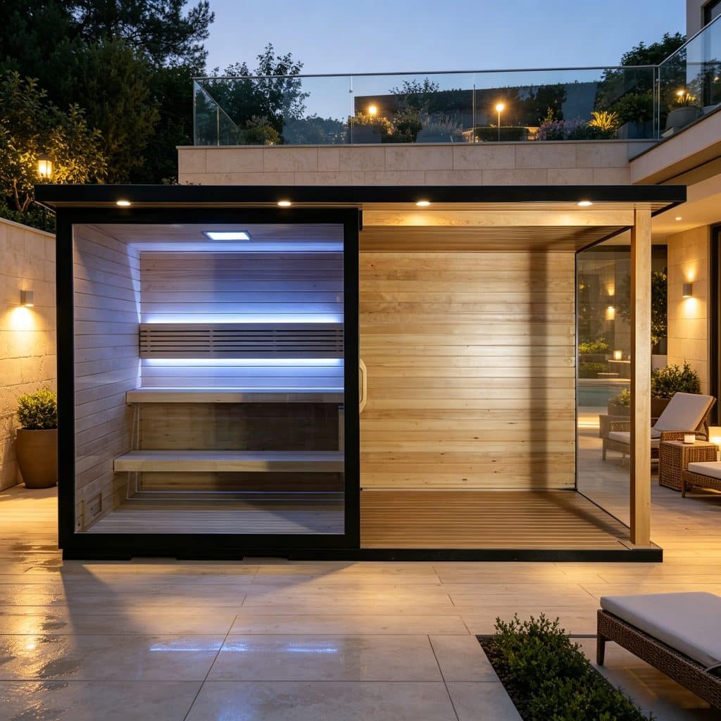 Bropool OS-1109 sauna in an illustrative product scene