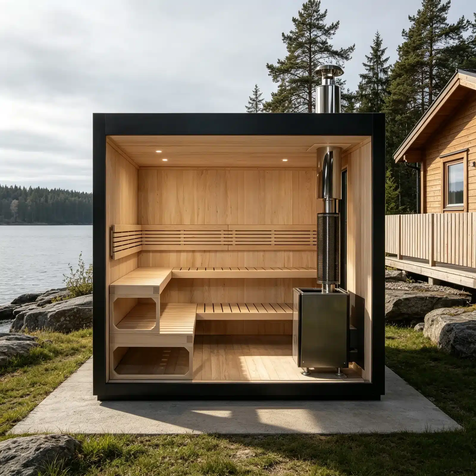 Bropool OS-1110 product in an illustrative lakeside outdoor setting
