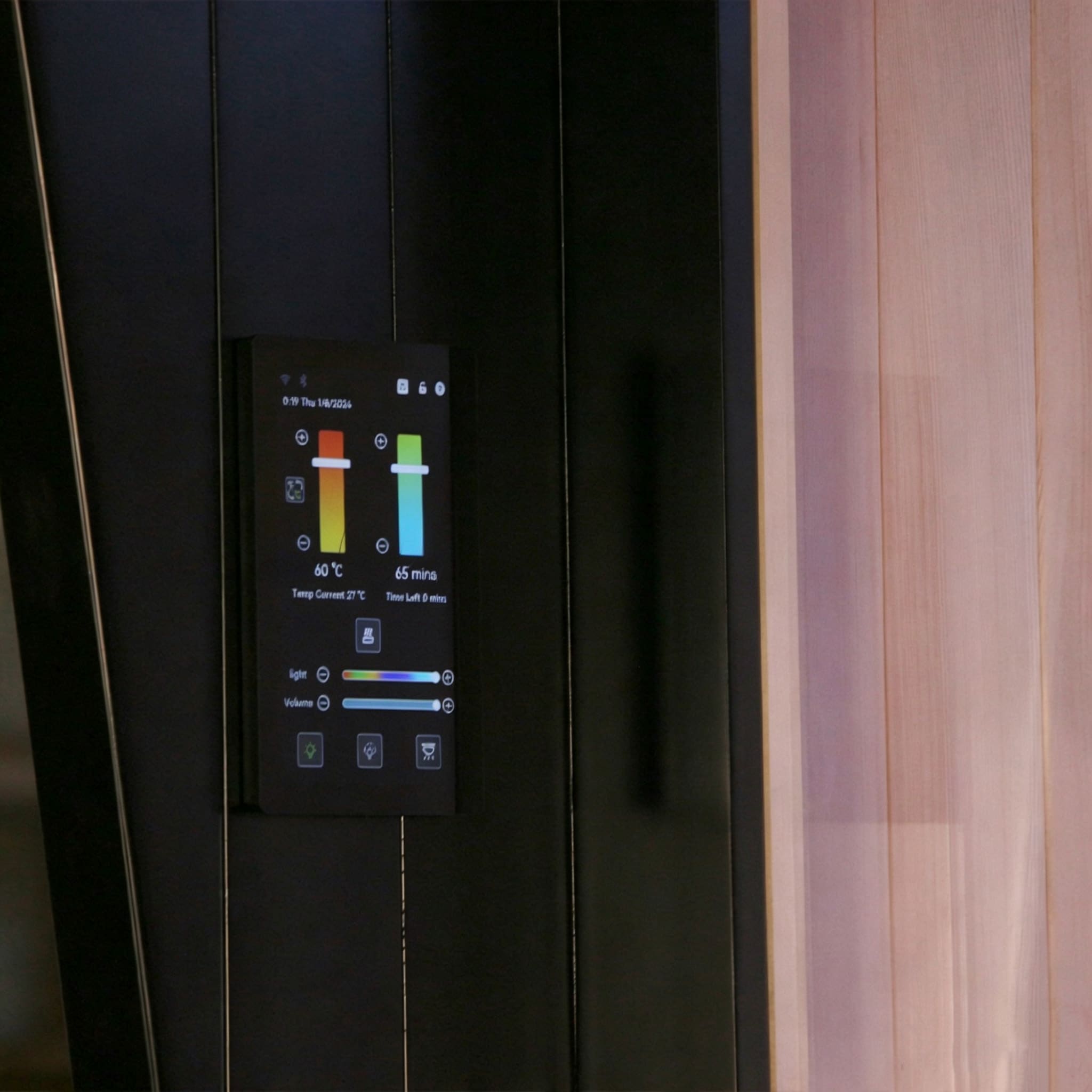 Bropool OS-1200 sauna control interface detail